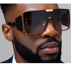 Sunglasses Oversized Black Gradient Lens Men Sun Glasses Lentes Gafas Nuevo 2026